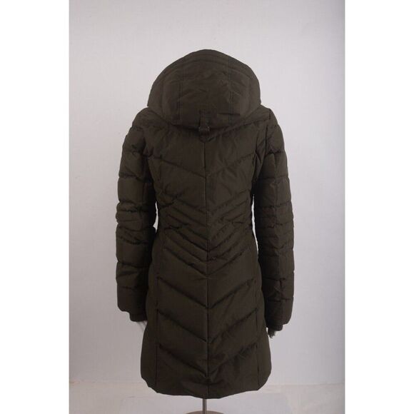 Pajar Canada Womens Quilted Down Puffer Coat Green S Small Hooded Mid length - Picture 5 of 6